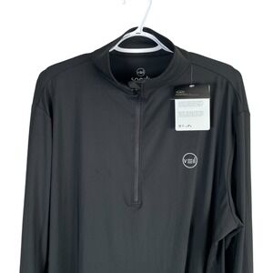 New Veil Garments Spark‎ 1/2 Half Zip Pullover Top Womens 2XL Black Stretch